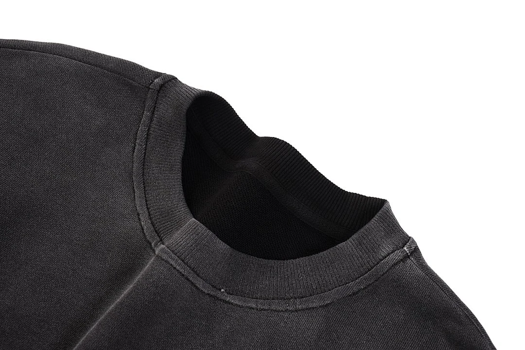 Gradient-wash relaxed sweatshirt · WYYL-04 · Black · Base garment photograph