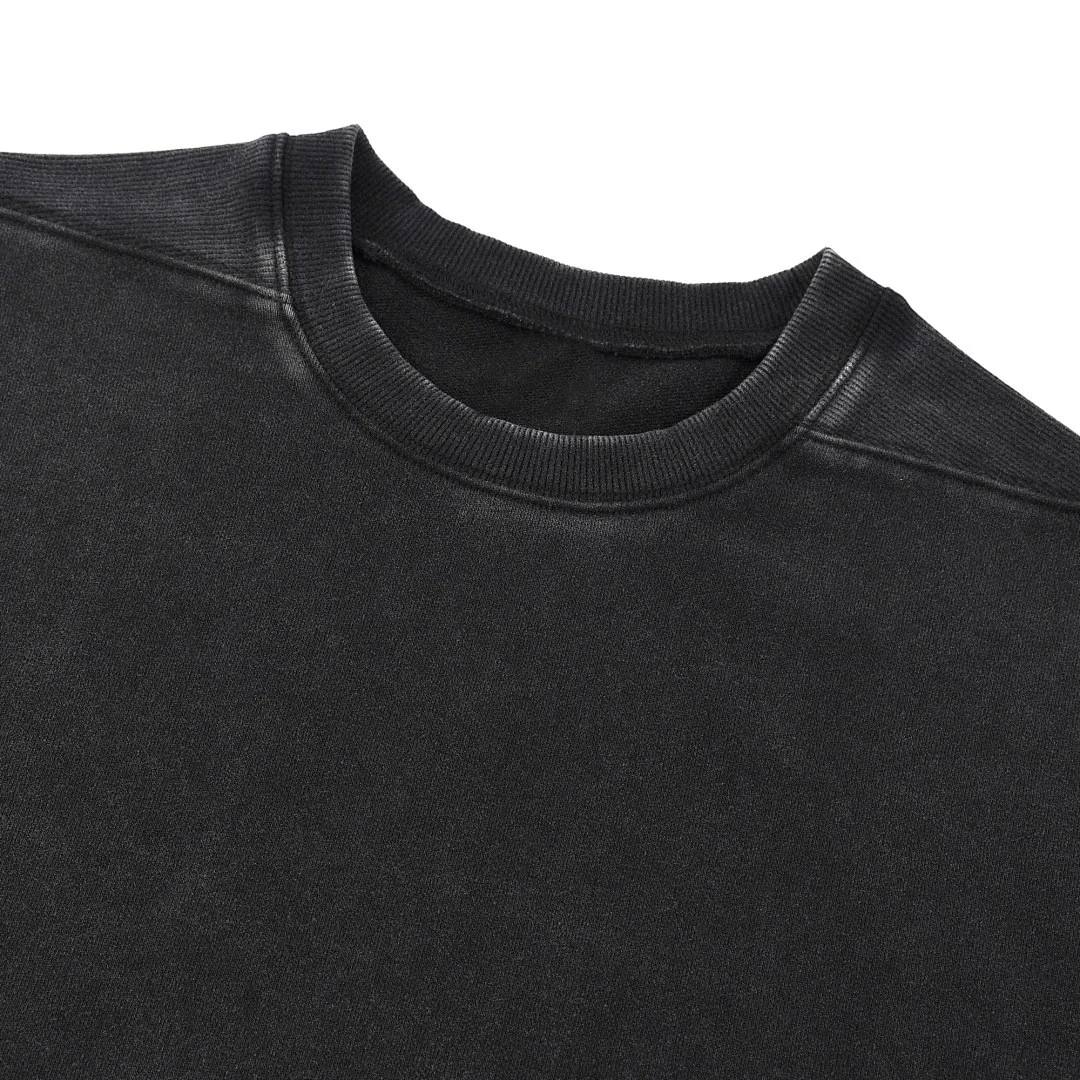 Washed panelled cropped tee · WYYL-07 · Black · Base garment photograph