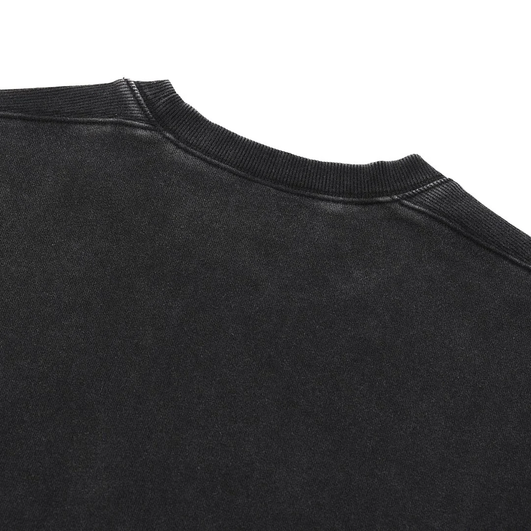 Washed panelled cropped tee · WYYL-07 · Black · Base garment photograph
