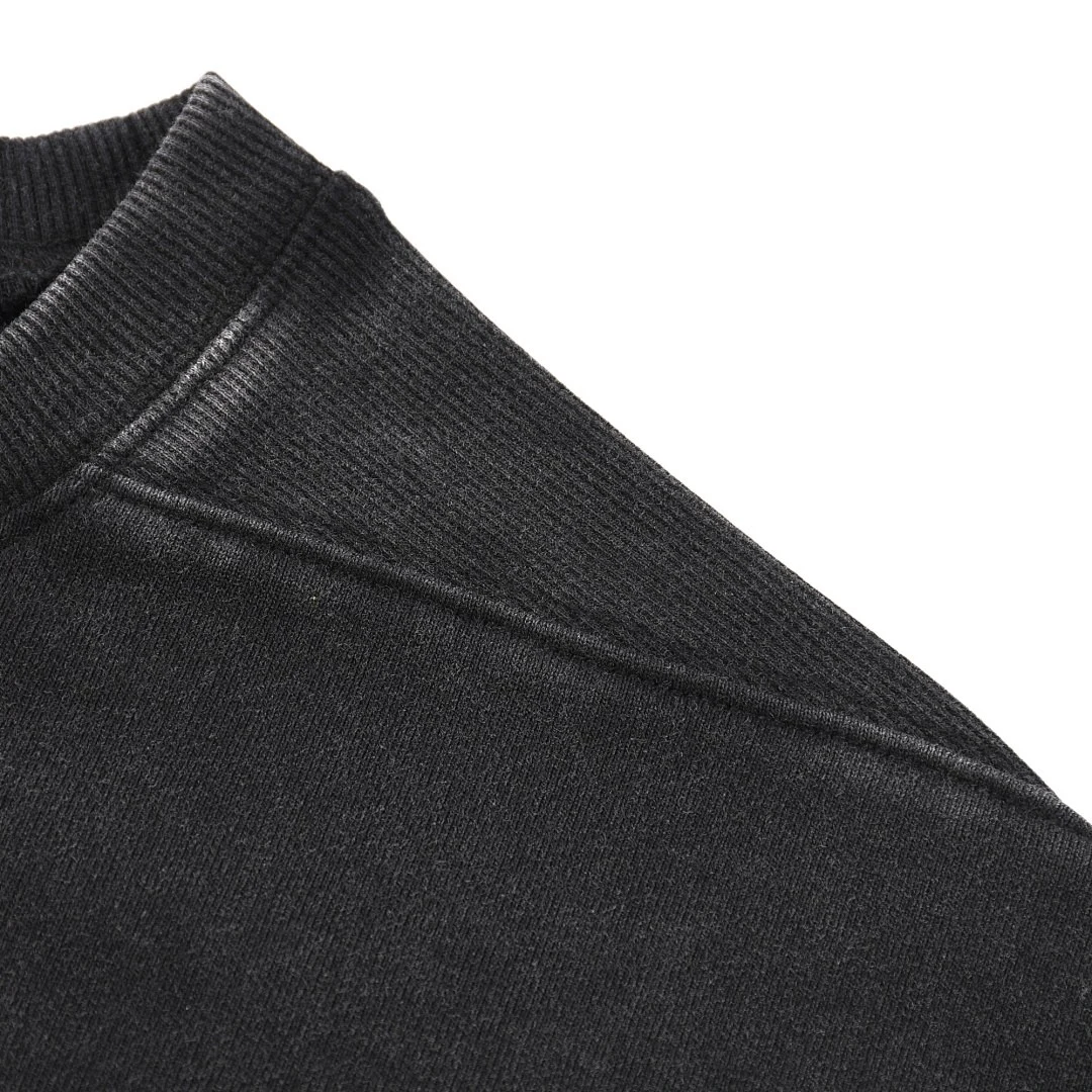 Washed panelled cropped tee · WYYL-07 · Black · Base garment photograph