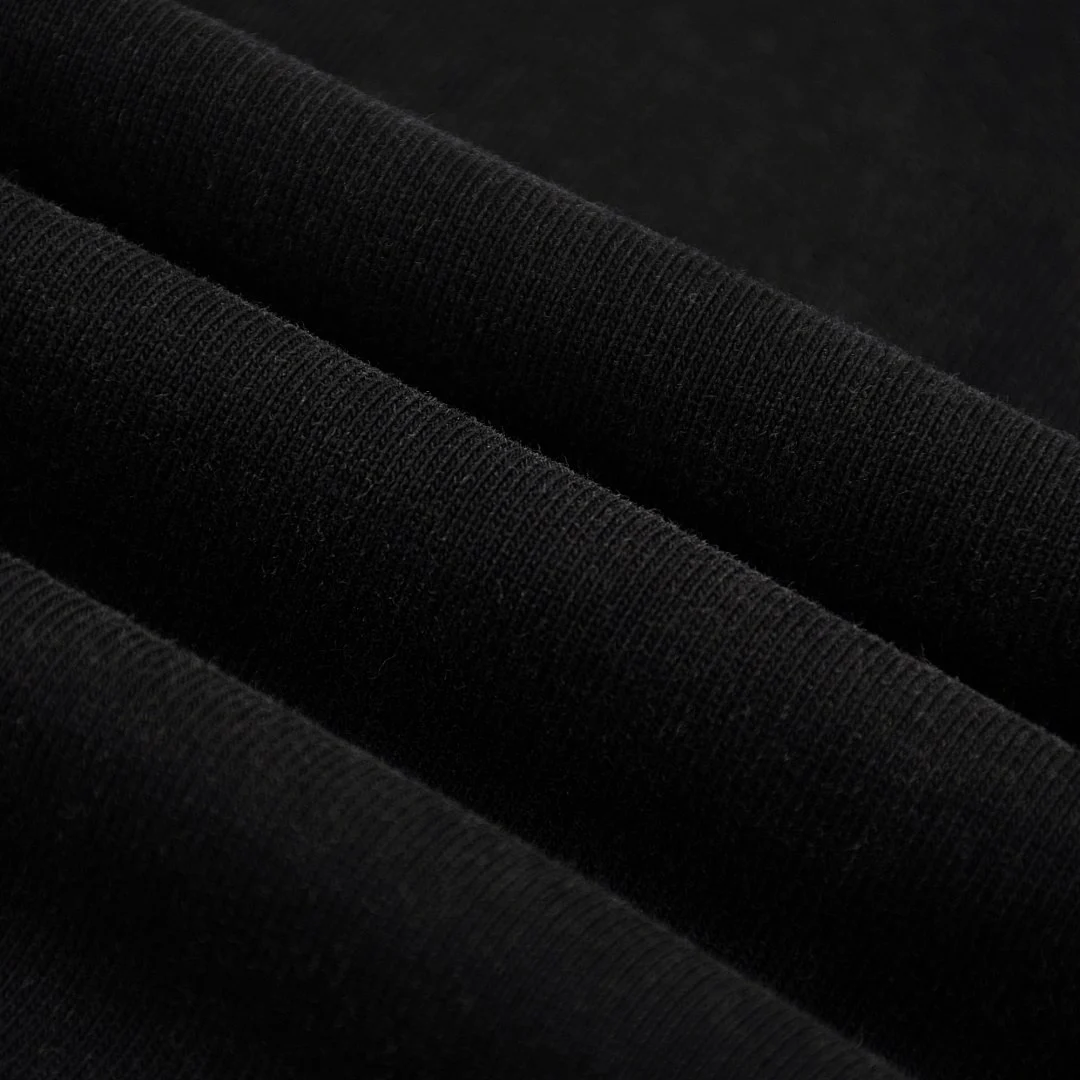 Raw-edge relaxed tee · WYYL-08 · Black · Base garment photograph