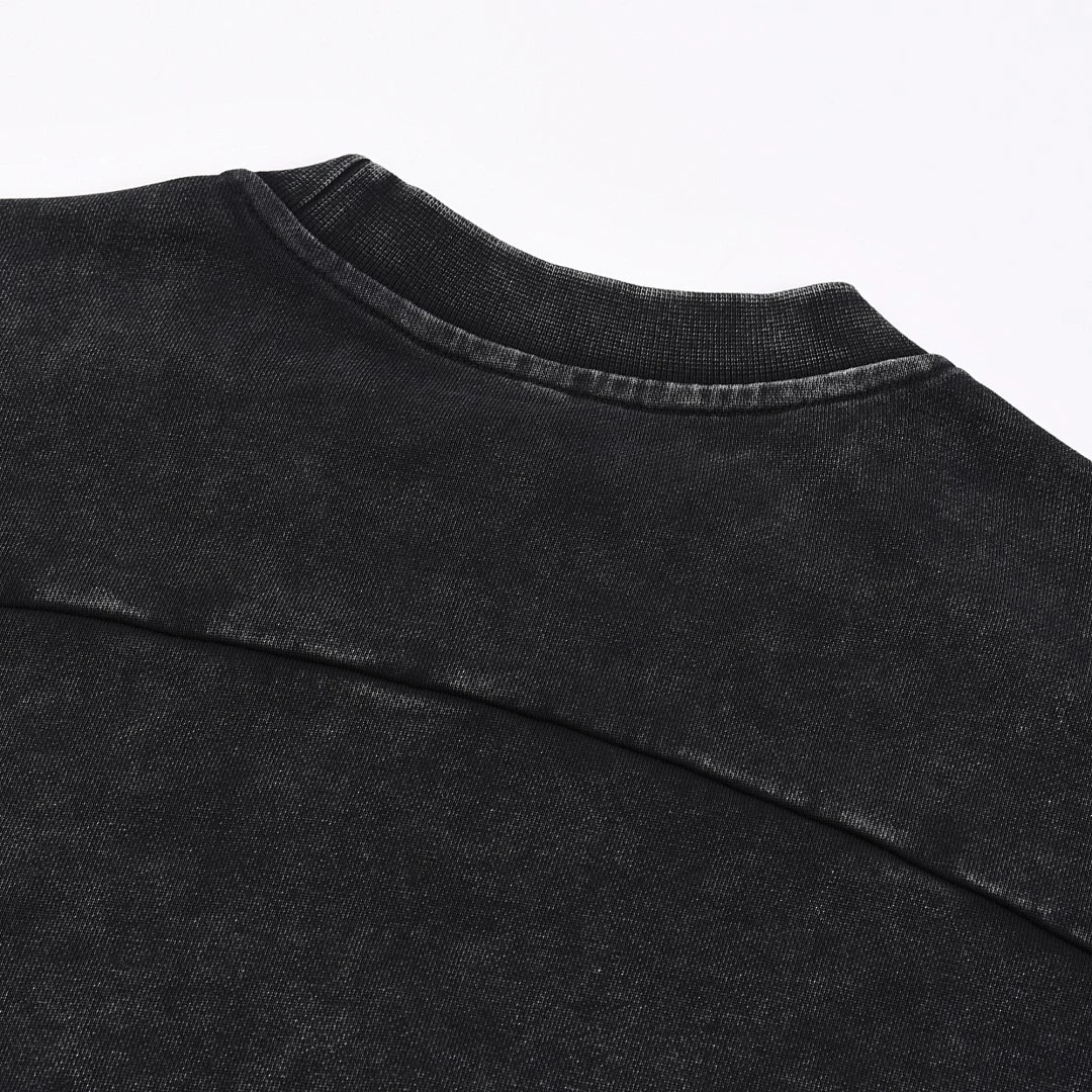 Washed panelled crew-neck sweatshirt · WYYL-09 · Black · Base garment photograph