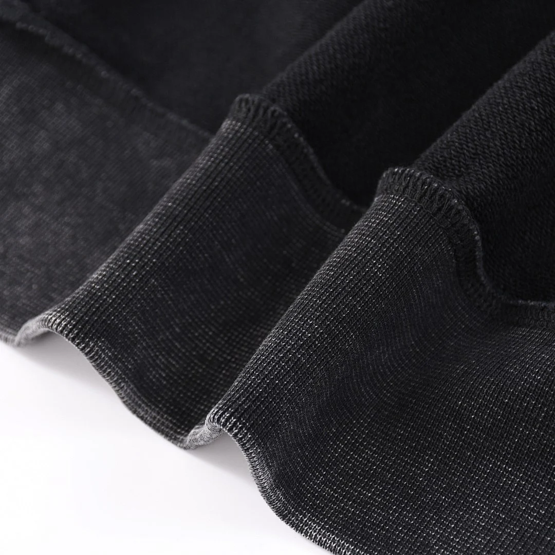 Washed panelled crew-neck sweatshirt · WYYL-09 · Black · Base garment photograph