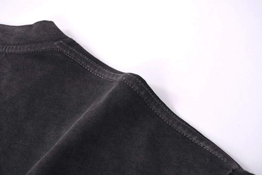 Gradient-wash relaxed crew-neck tee · X-17 · Black · Base garment photograph