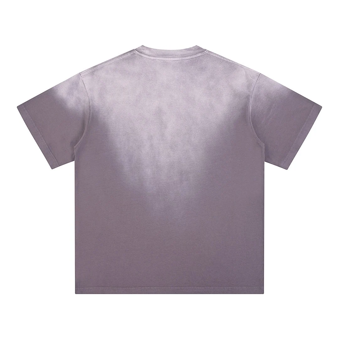 Gradient-wash relaxed tee · X-19 · Deep brown · Back · Base garment photograph