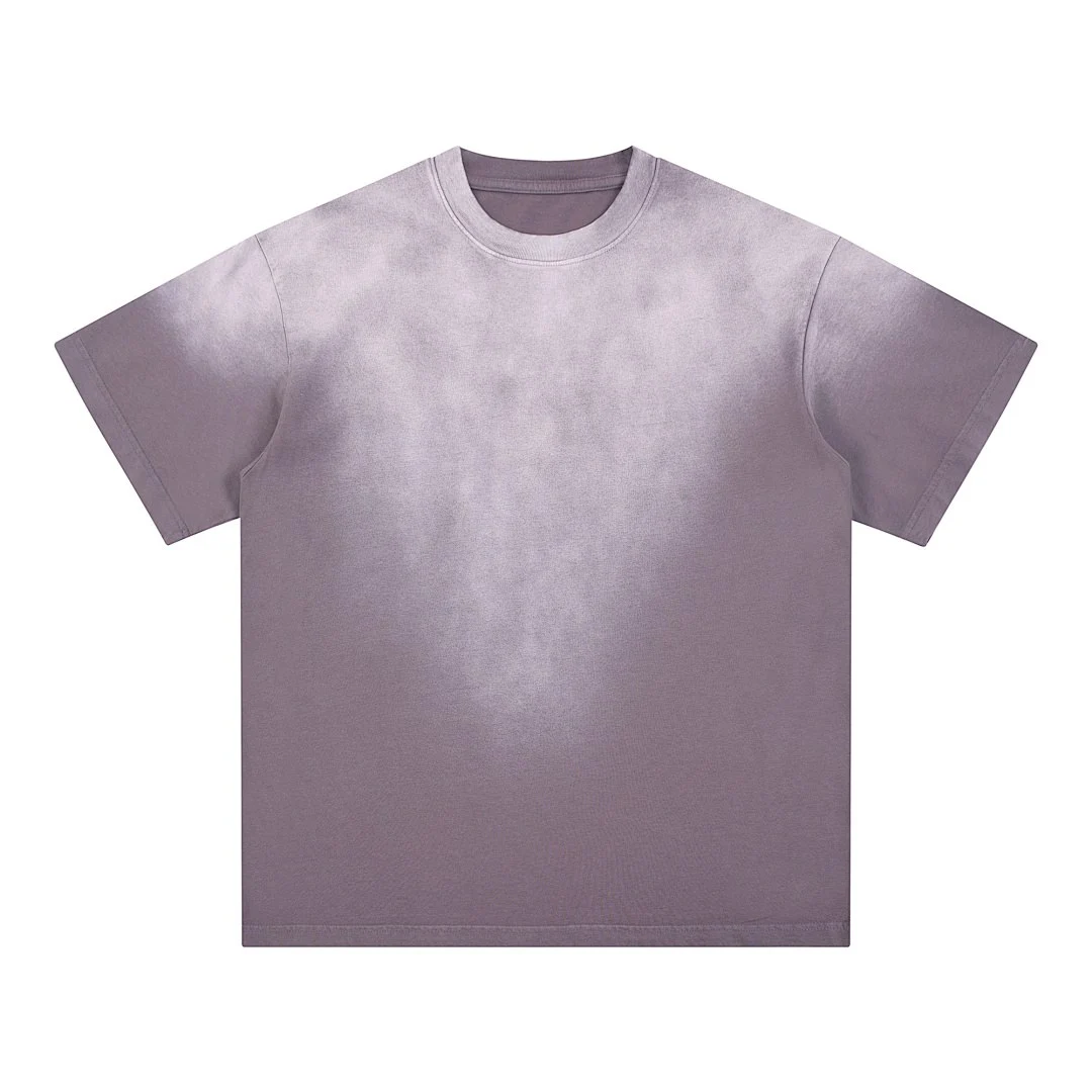 Gradient-wash relaxed tee · X-19 · Deep brown · Front · Base garment photograph