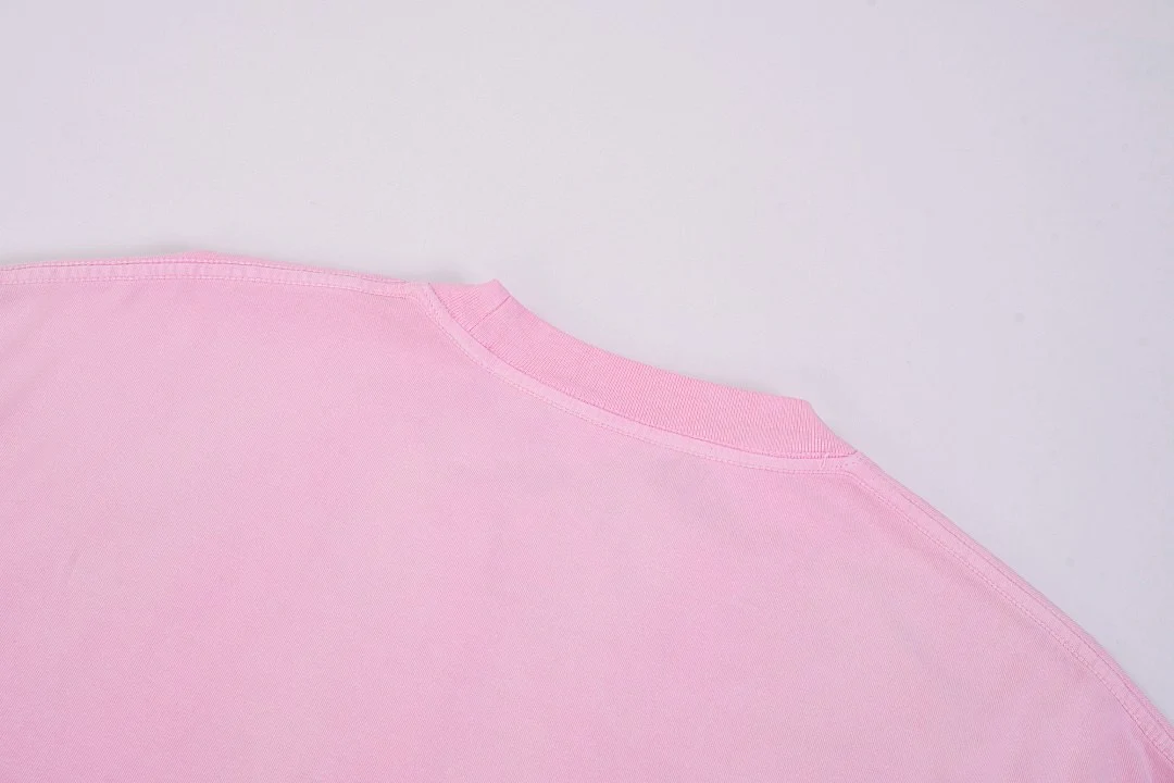 Washed pink relaxed crew-neck tee · X-21 · Pink · Base garment photograph