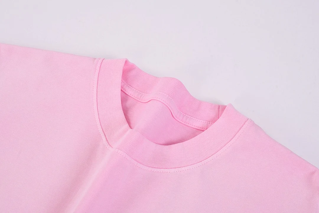 Washed pink relaxed crew-neck tee · X-21 · Pink · Base garment photograph