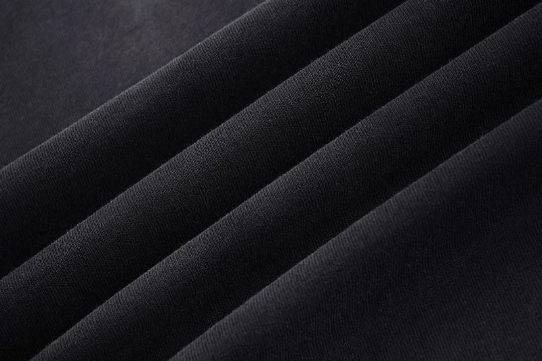 Gradient-wash relaxed crew-neck tee · X-243 · Black · Base garment photograph