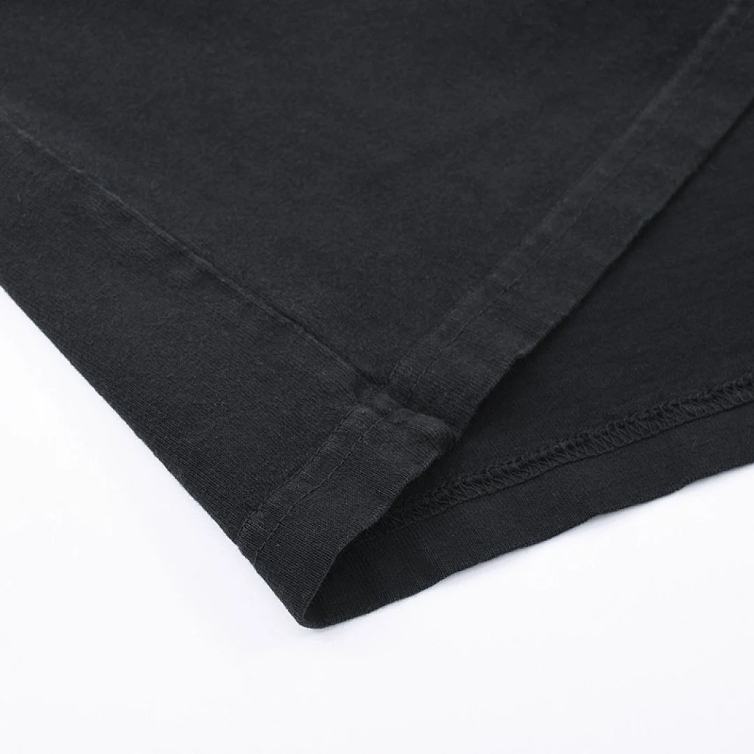 Panel-fade washed relaxed tee · X-26 · Black · Base garment photograph