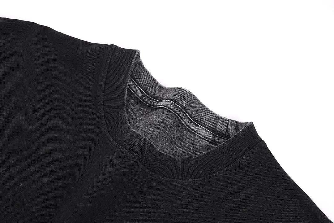 Faded crew-neck tee · X-27 · Black · Base garment photograph