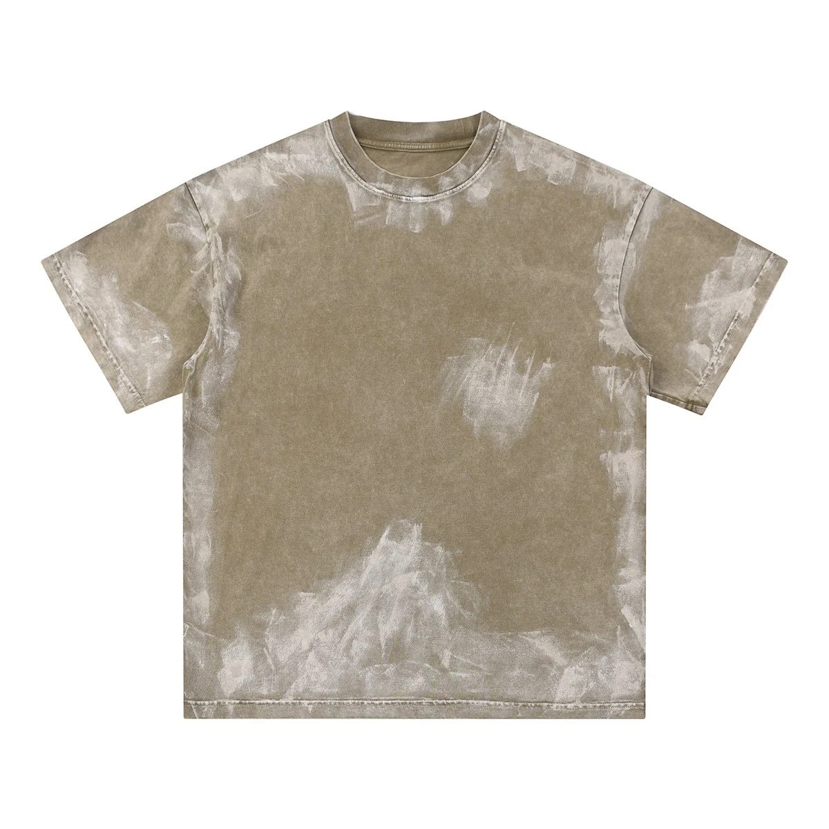 Cloud-wash tee · X-28 · Stone grey · Front · Base garment photograph