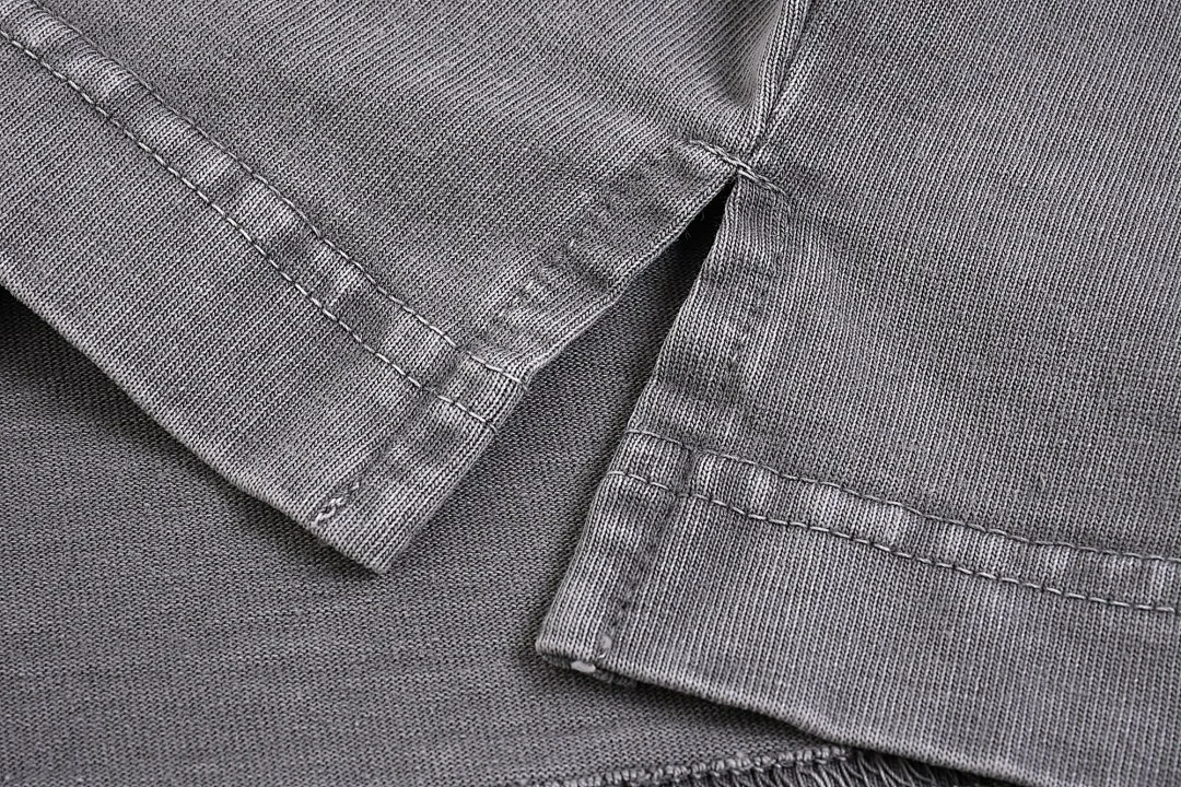 Snow-wash relaxed polo tee · X-30 · Light grey · Base garment photograph