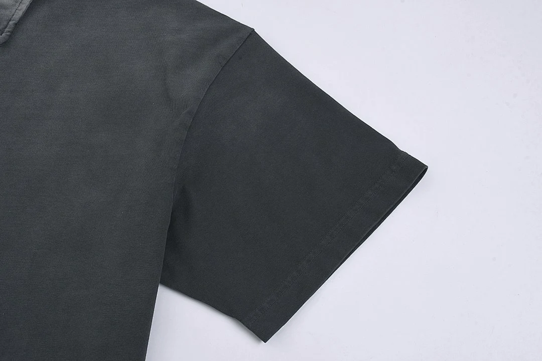 Gradient-wash relaxed polo shirt · X-31 · Dark grey · Base garment photograph