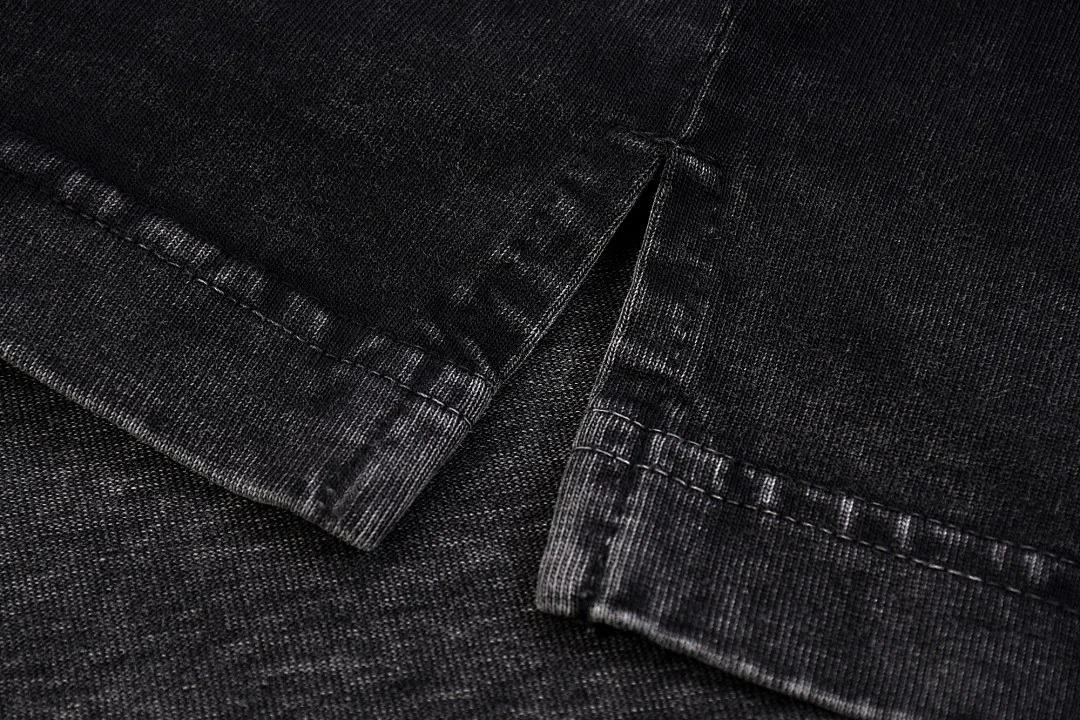 Washed relaxed polo tee · X-32 · Black · Base garment photograph