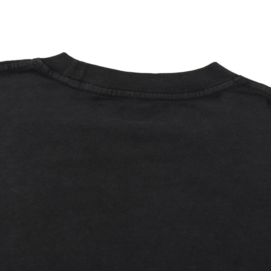 Washed relaxed crew-neck tee · X-42 · Black · Base garment photograph