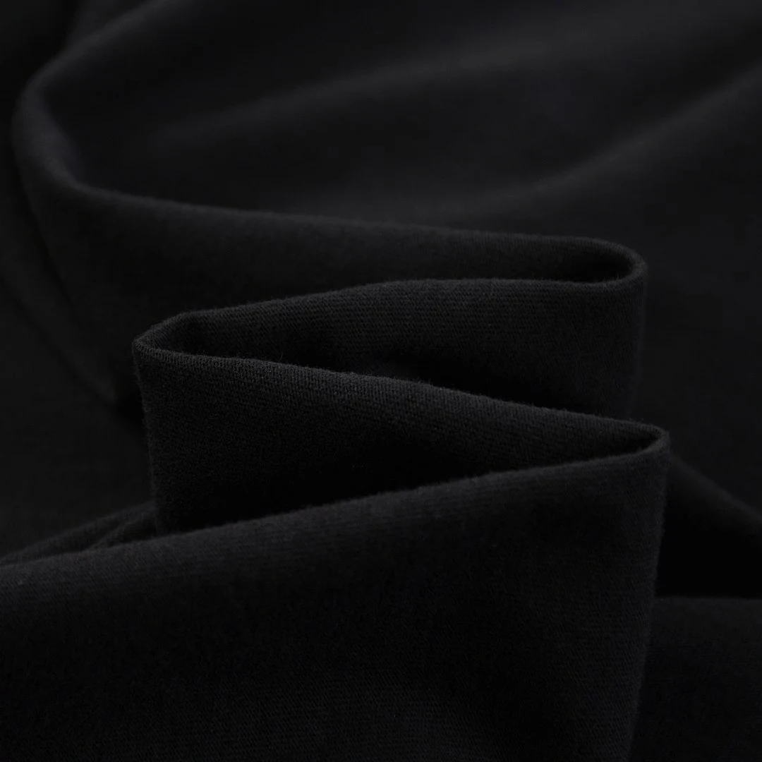 Washed relaxed crew-neck tee · X-42 · Black · Base garment photograph
