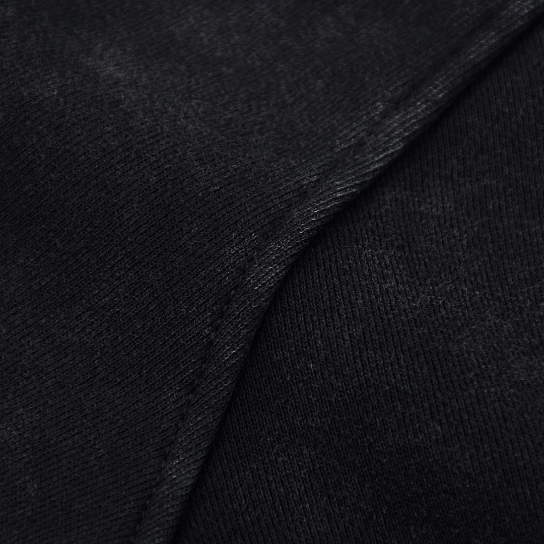 Washed contrast-piping sweatshirt · YW-15 · Black · Base garment photograph