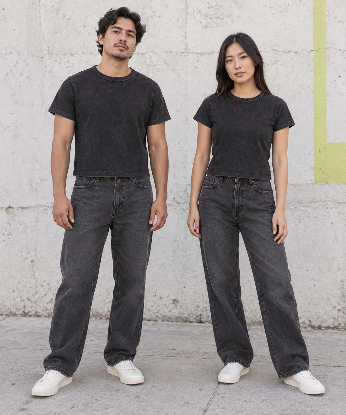 Cropped crew-neck tee · Unisex styling