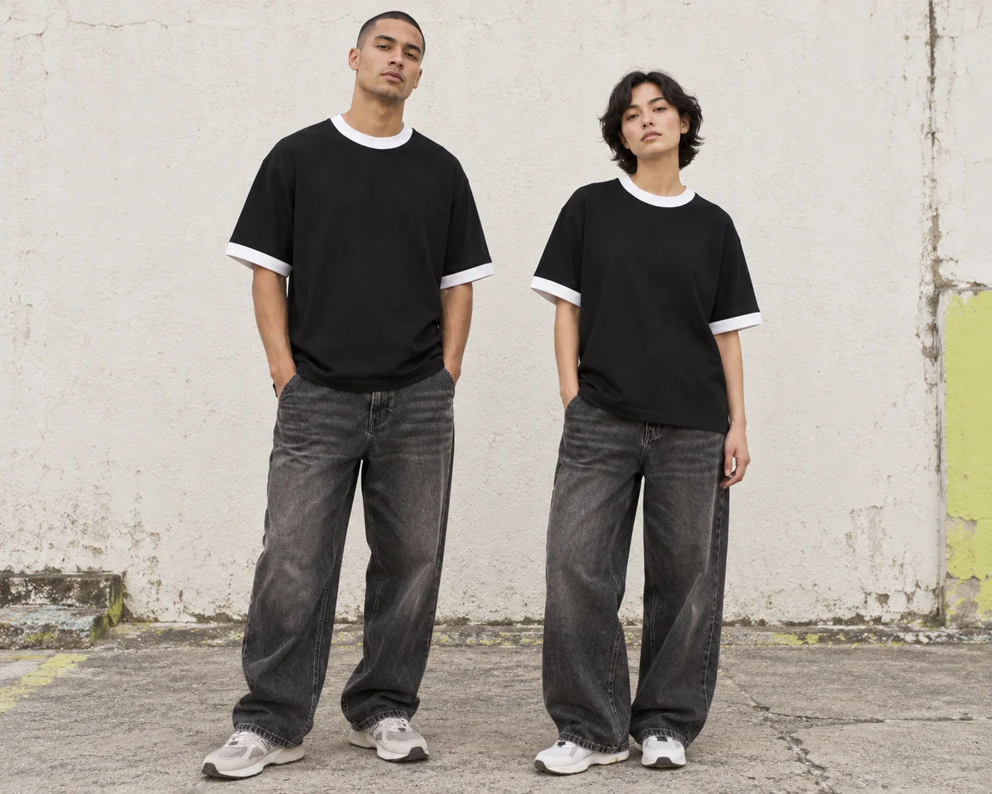 Contrast collar tee · Unisex styling