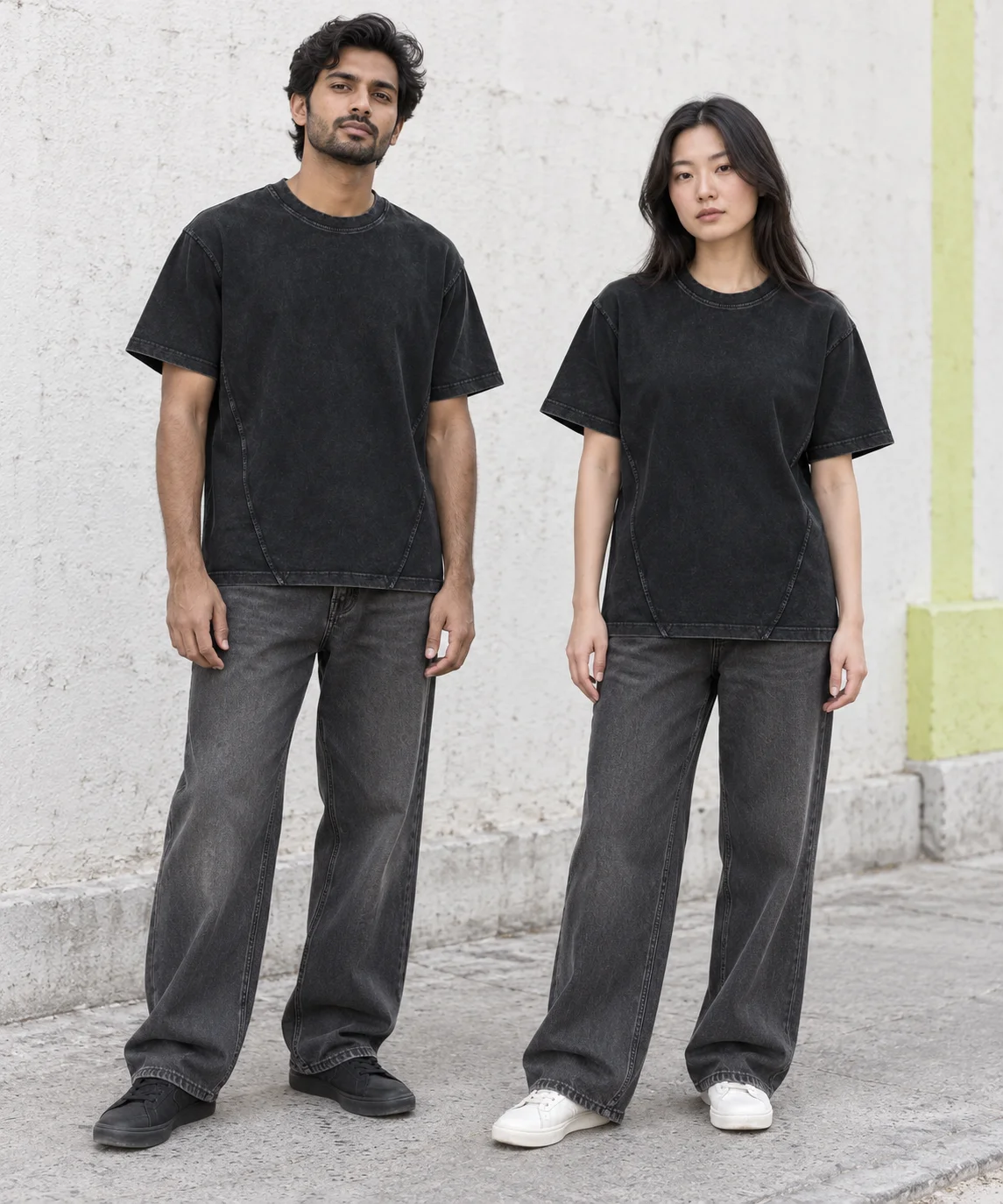 Panel-seam relaxed tee · Unisex styling