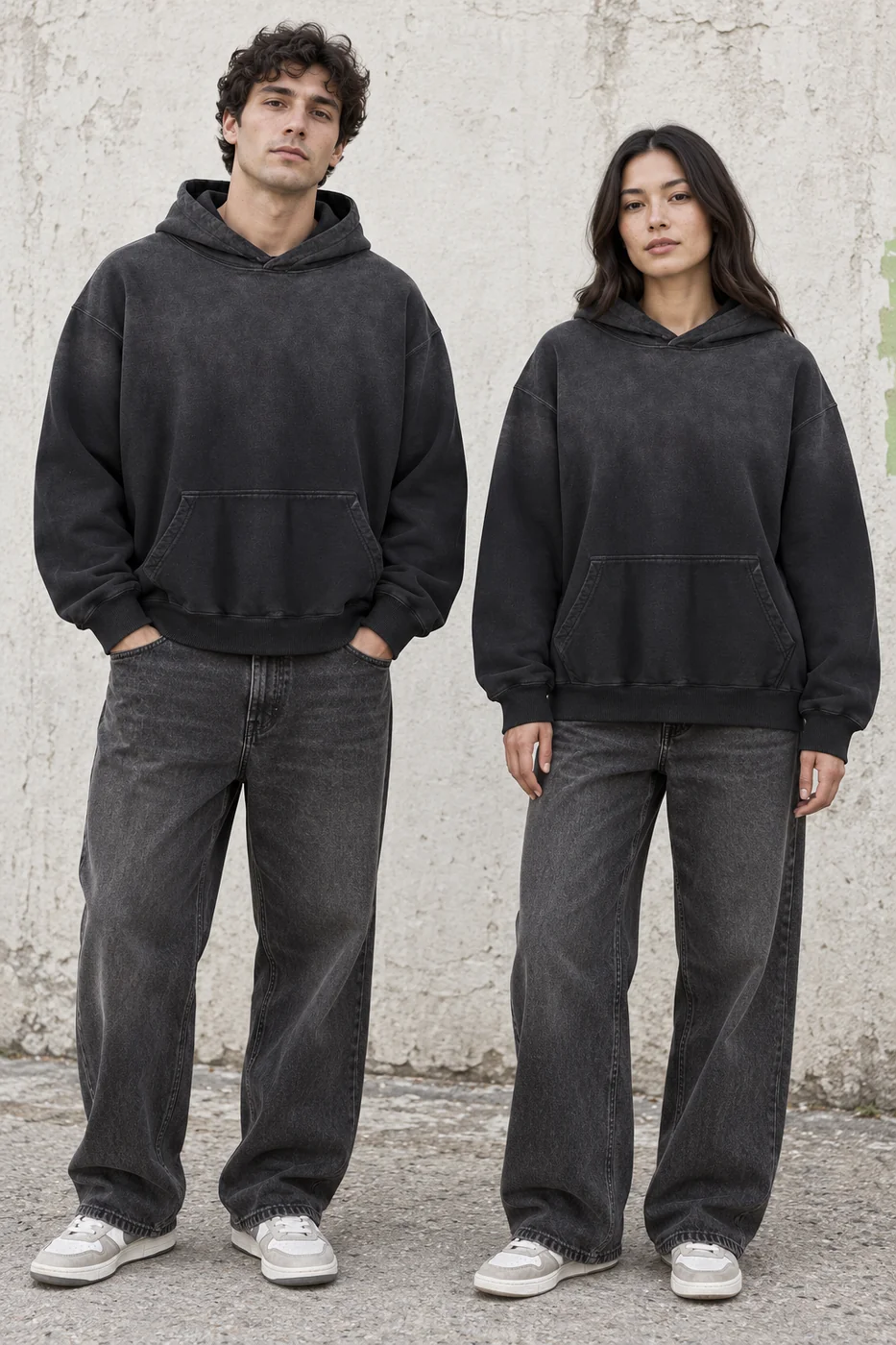 Gradient-wash pullover hoodie · Unisex styling